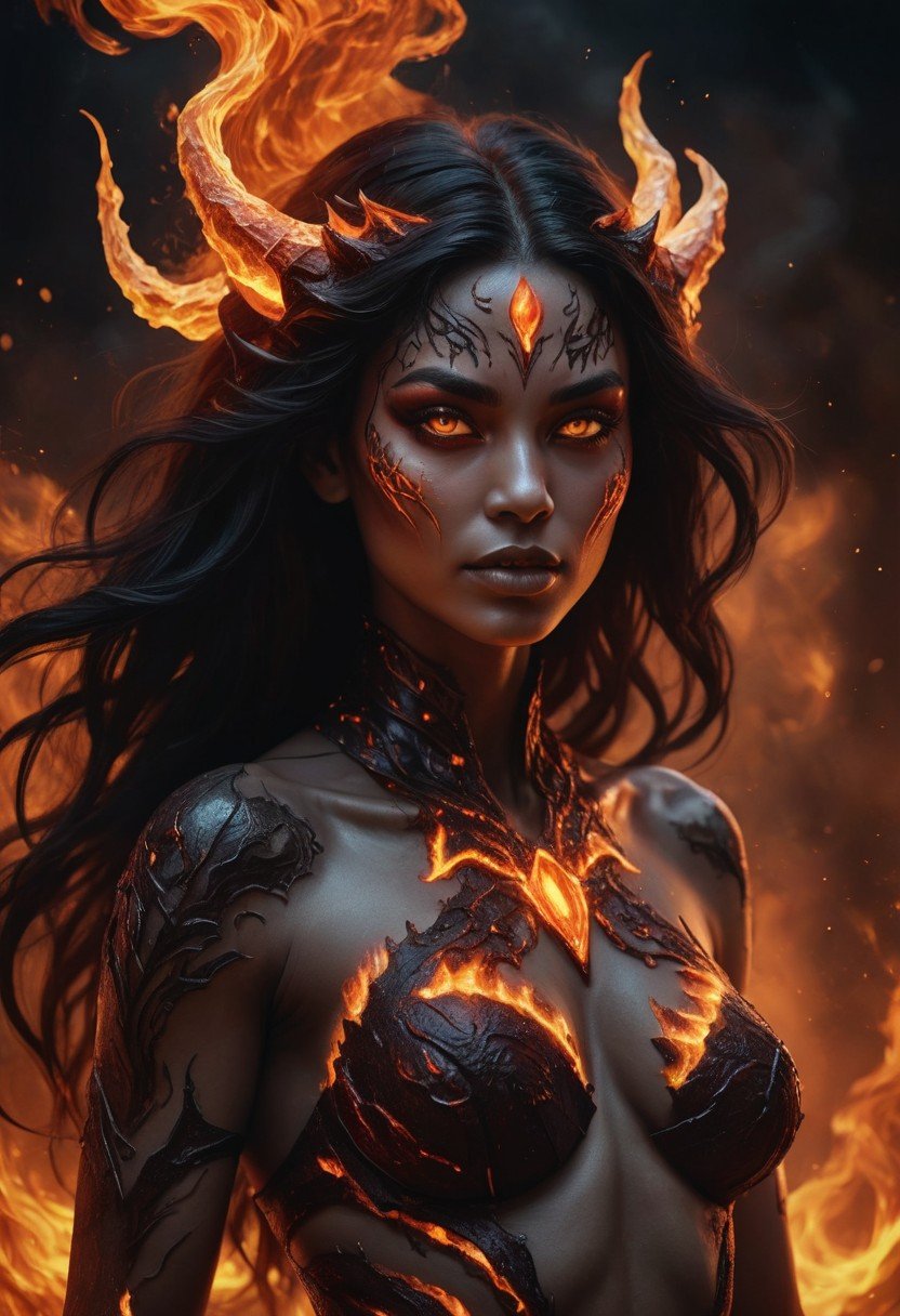 (image for) Pre-Conjure Lake of Fire Demoness