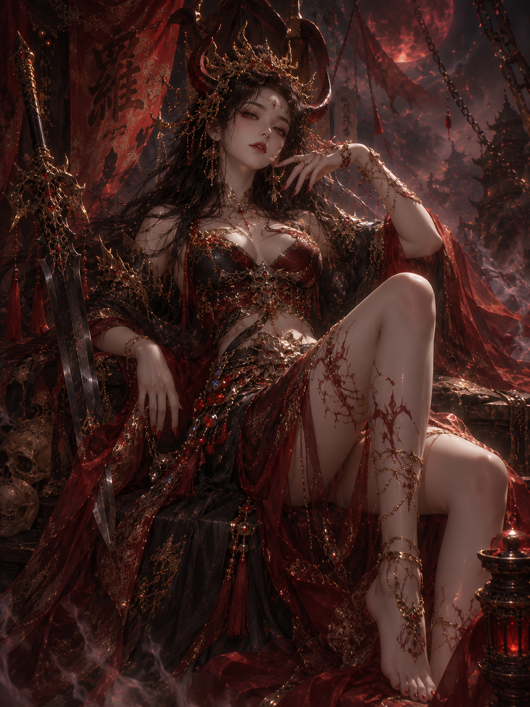 (image for) Custom Conjure Rakshasha Maiden Archelone Grey Mage