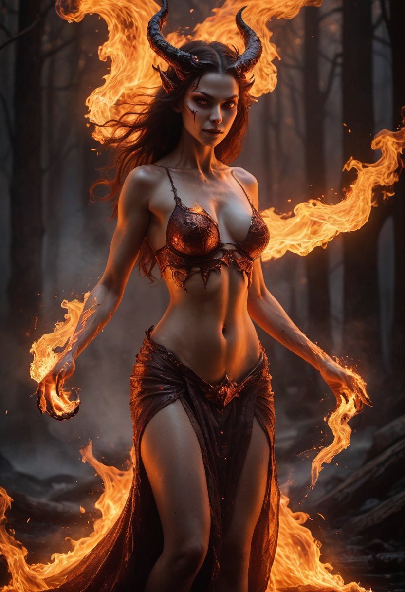 (image for) Pre-Conjure Lake of Fire Demoness