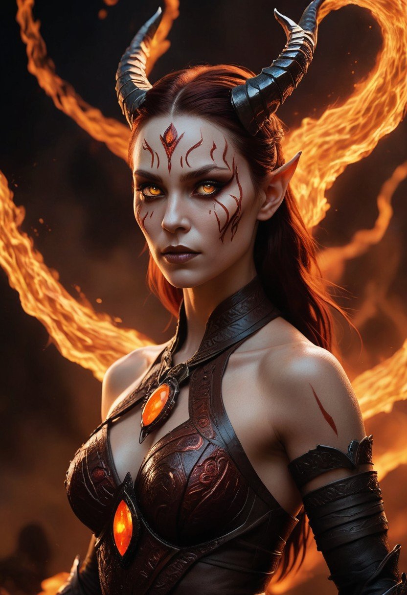 (image for) Pre-Conjure Lake of Fire Demoness