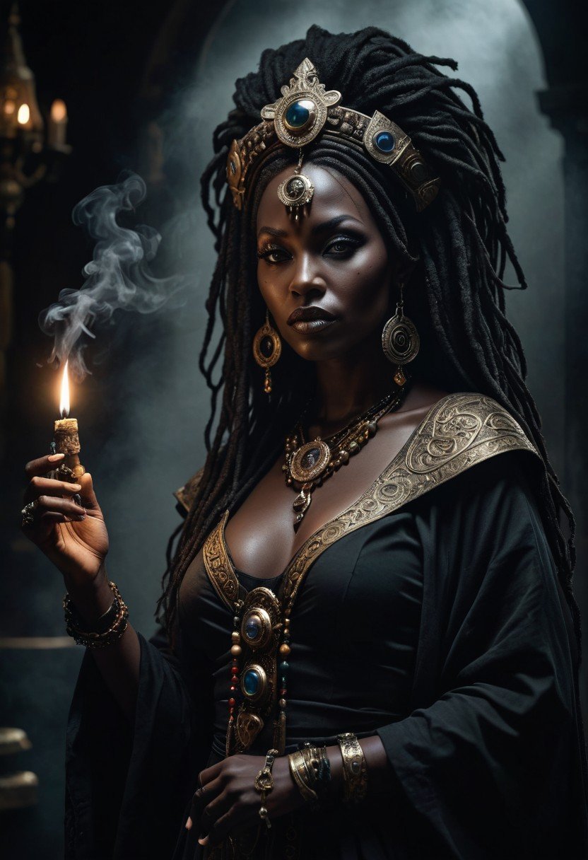 (image for) Pre-Conjure Human Voodoo Priestess