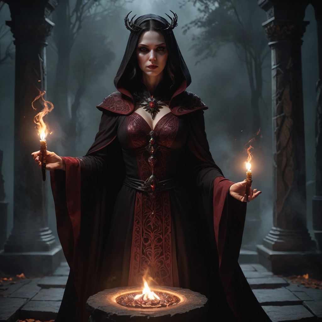 Pre-Conjure Dark Demonic Witch