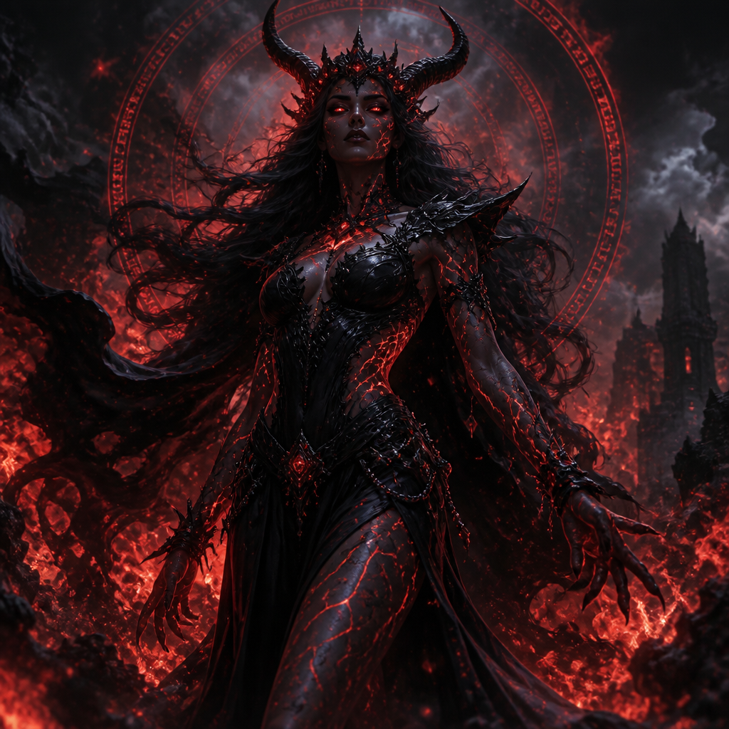 (image for) Pre-Conjure BA Black Flame Demoness BA