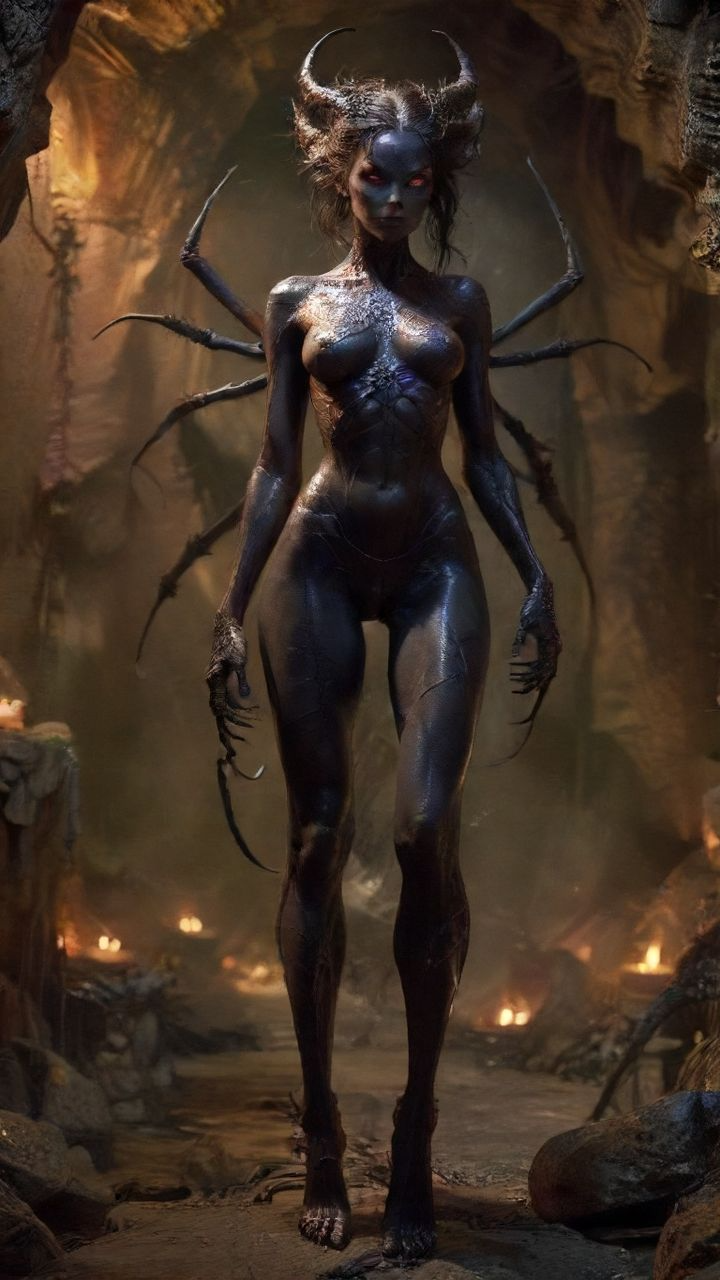 Pre-Conjure Spider Demoness of the Caverns