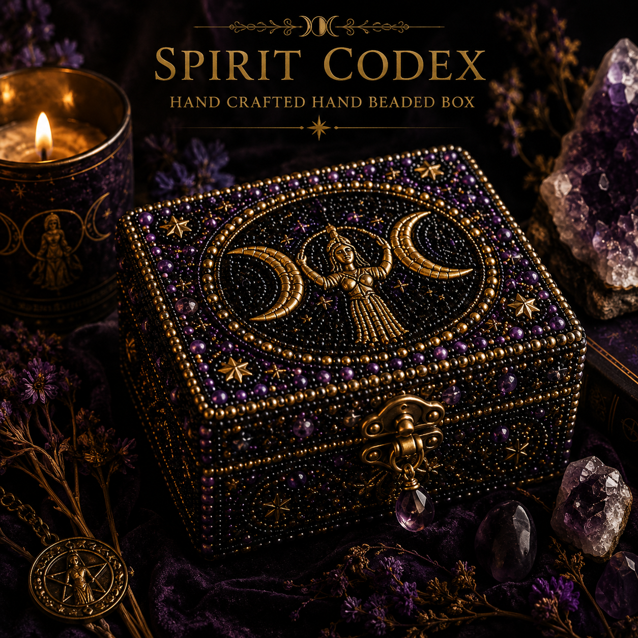 Hand Crafted Hand Beaded Box